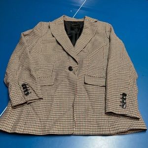 Talbots blazer plaid size 10